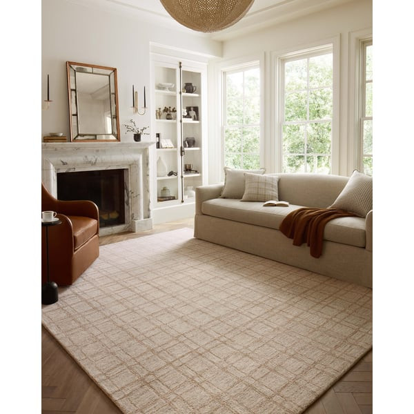 Polly POL-10 Khaki/Sand Wool/Jute Hand-Tufted Area Rug | Rugs Direct
