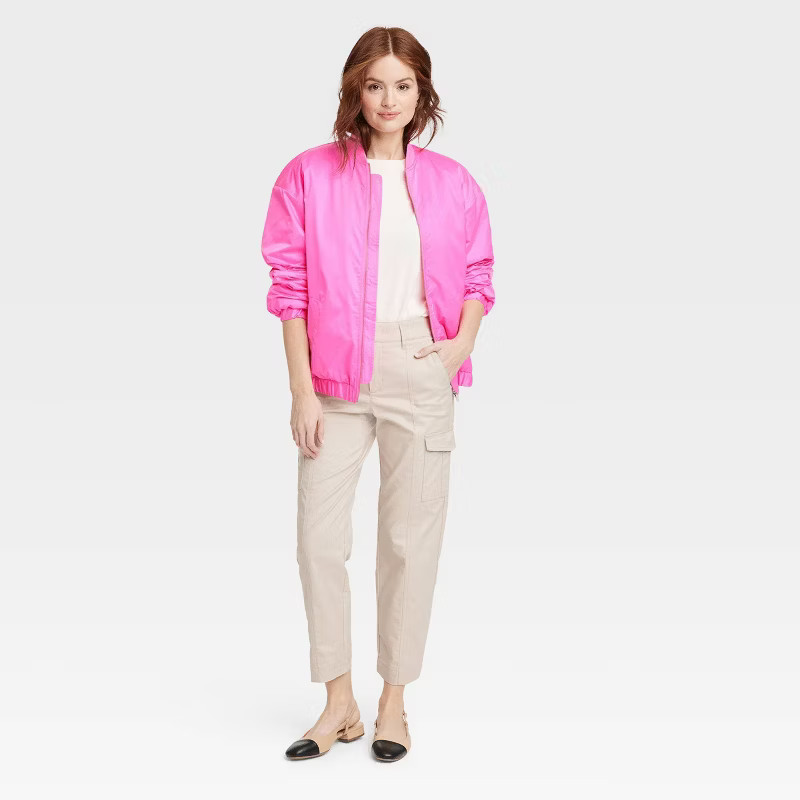 Women's Bomber Jacket - A New Day™ Pink | Target