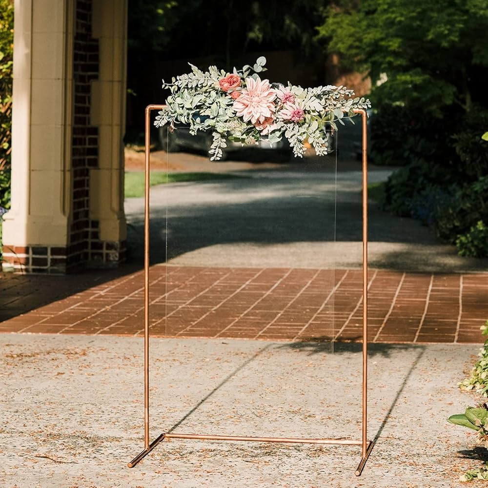 JIALIA Copper Stand - Easel - Wedding Welcome Stand - Floor Sign Holder | Amazon (US)