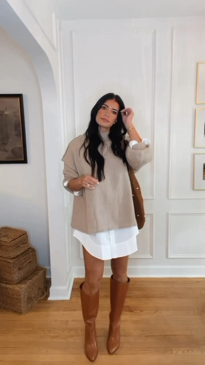 ✨POV: You wanted effortless but ended up iconic ✨
The easiest fall outfit formula → oversized knit + shirt dress + tall boots 🍂🤎

Would you wear this on a coffee date, a showing, or Sunday brunch? 👀👇

#LTKOver40 #LTKFindsUnder50 #LTKFallSale