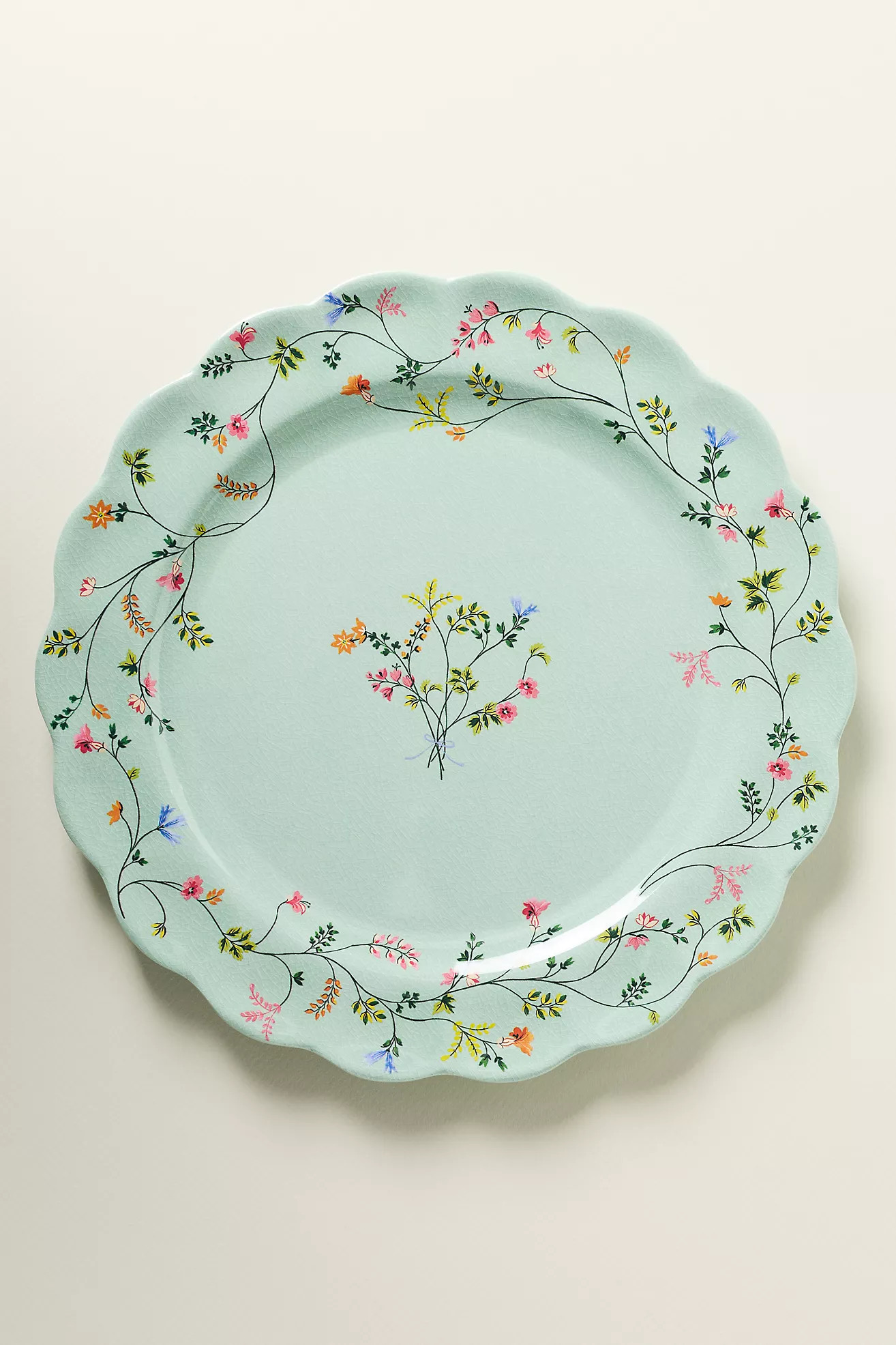 Annette Floral Melamine Dinner Plates, Set of 4 | Anthropologie (US)