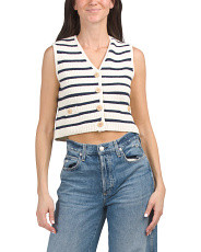 Seasonless Stripe Sweater Vest | Juniors | Marshalls | Marshalls