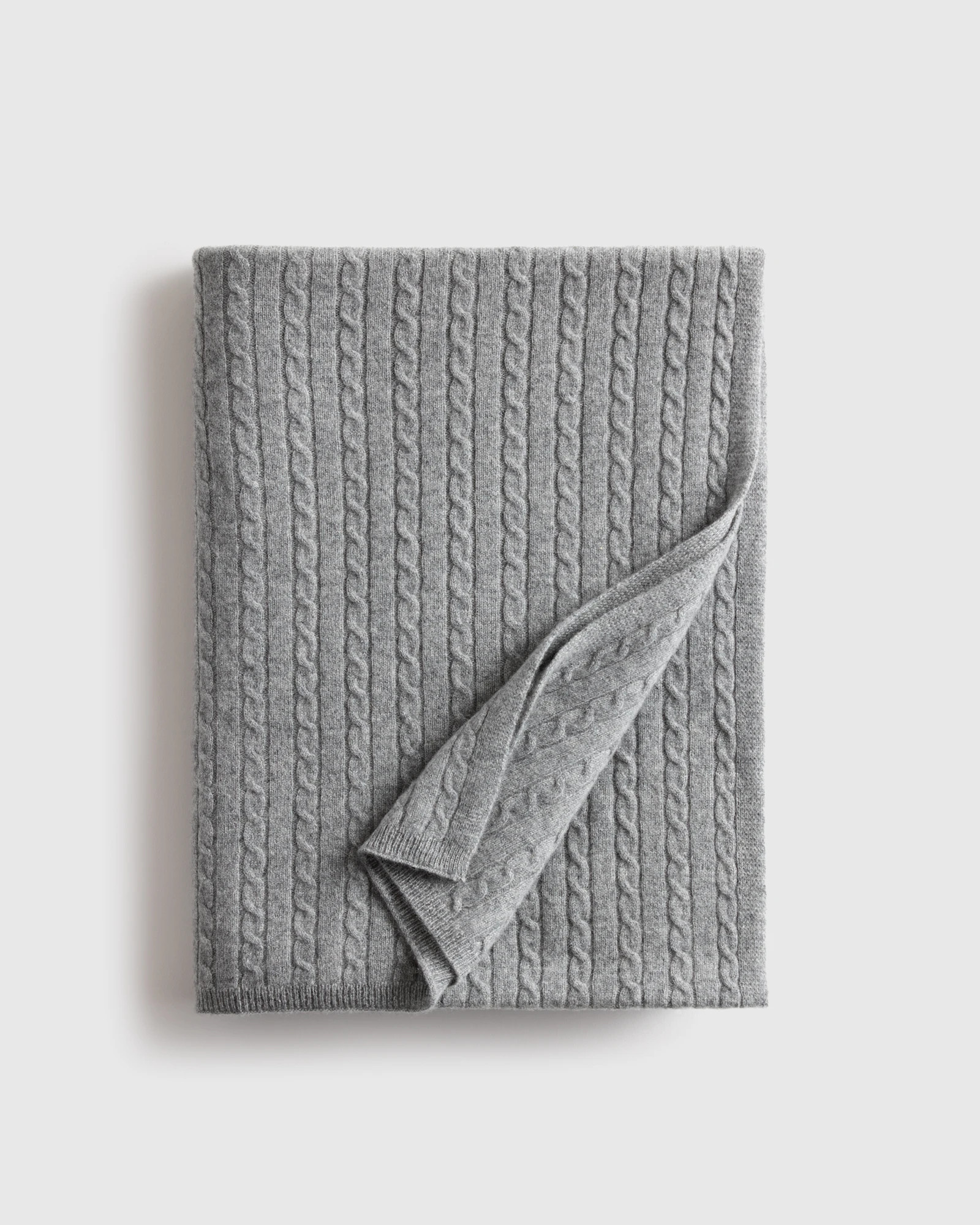 Cable Knit Cashmere Throw | Quince