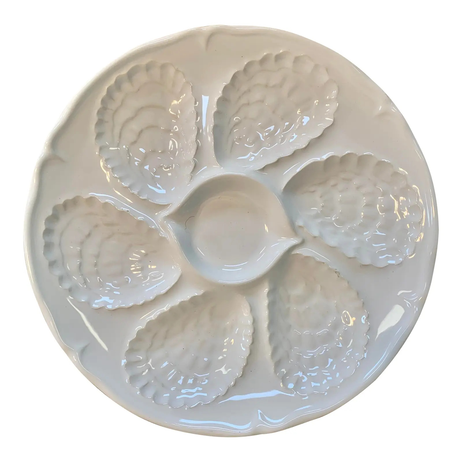 20th Century French Oyster Plate | Chairish