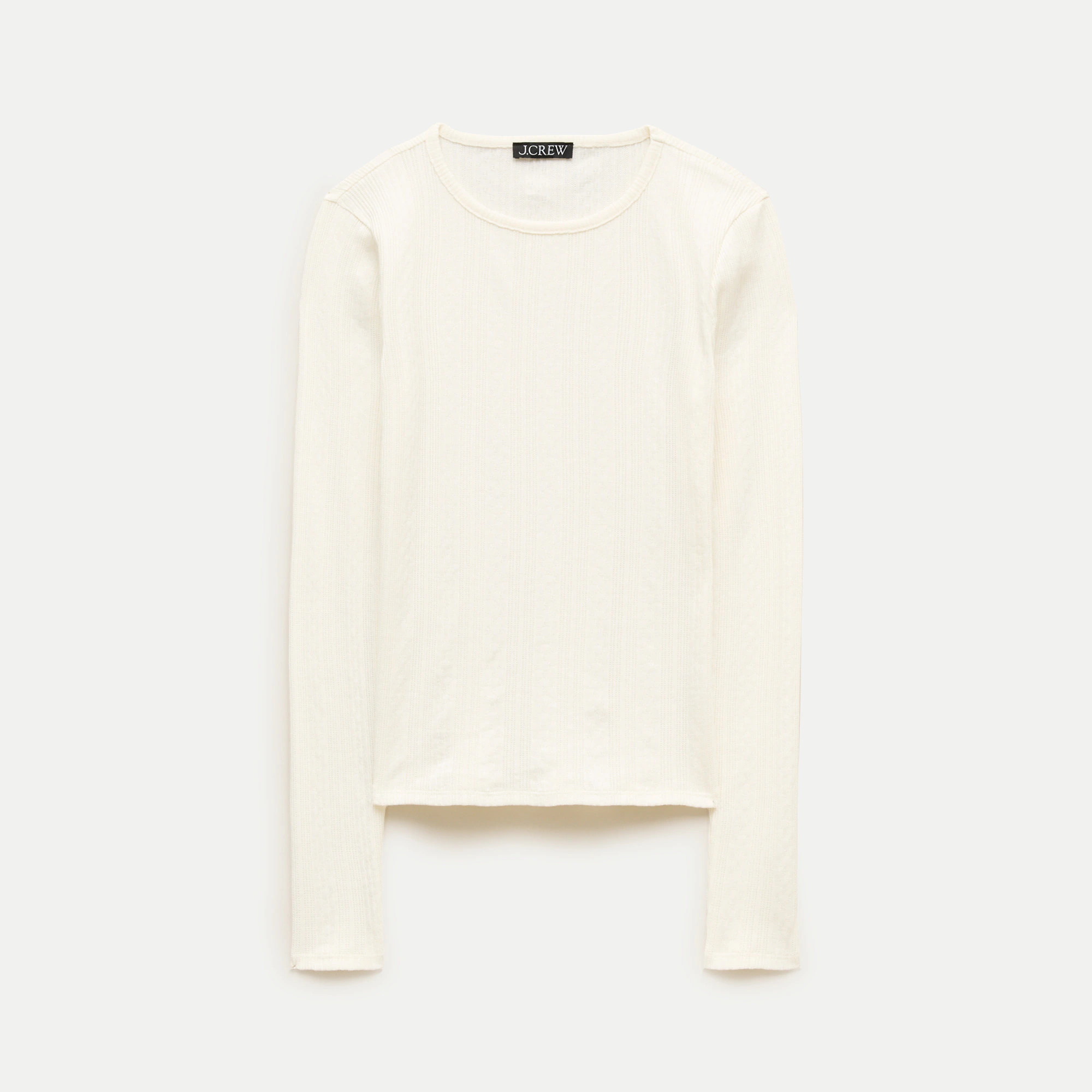 Pointelle long-sleeve T-shirt | J. Crew US