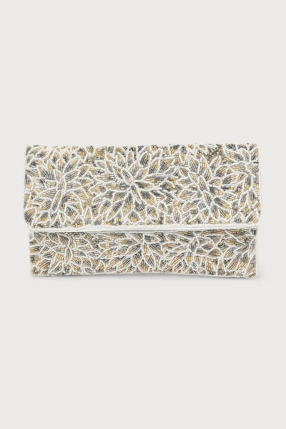 Glam Aspirations White Multi Beaded Clutch | Lulus (US)