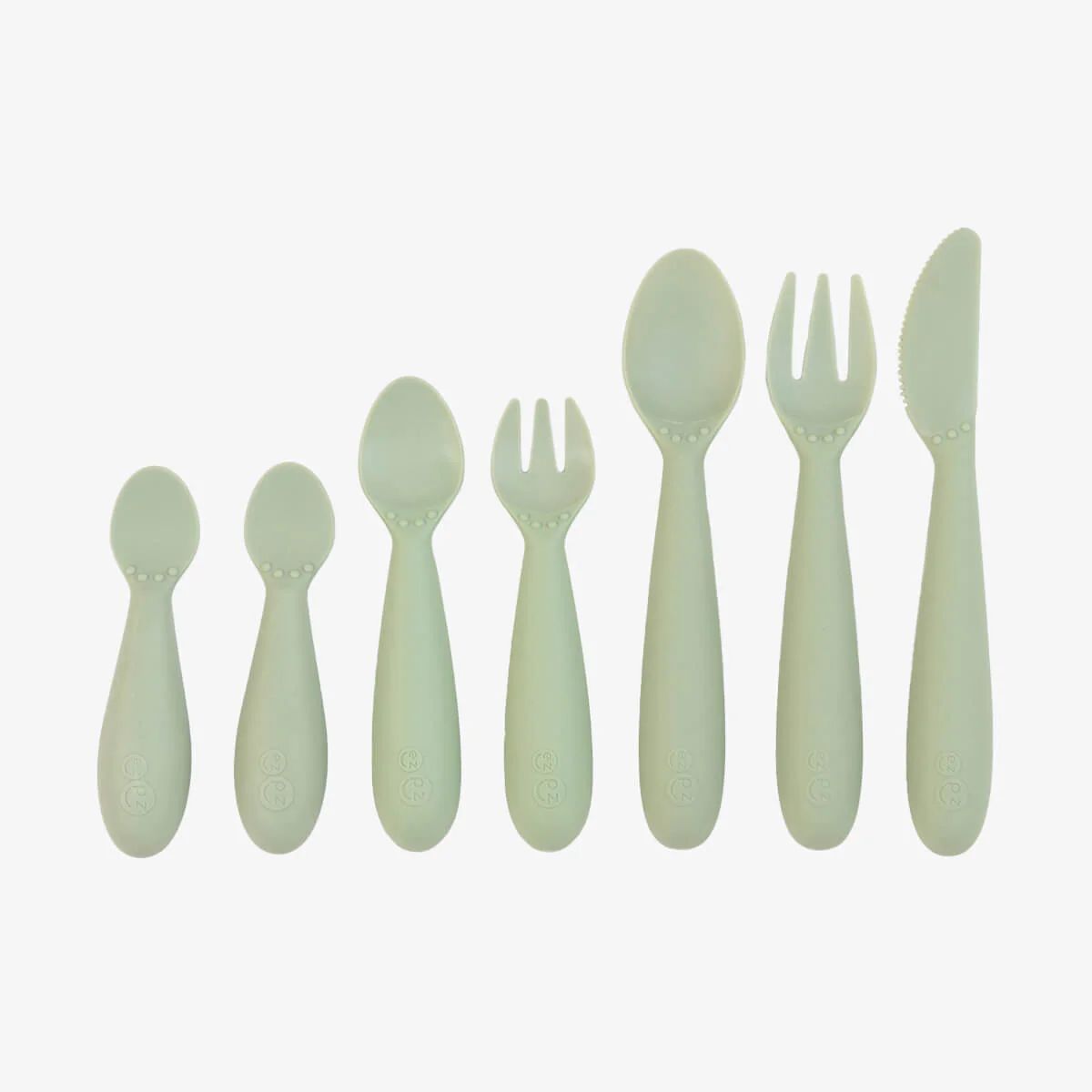 Developmental Utensil Set by ezpz / Spoon, Fork & Knife for Toddlers | ezpz