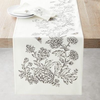 Bee Embroidered Table Runner | Williams-Sonoma