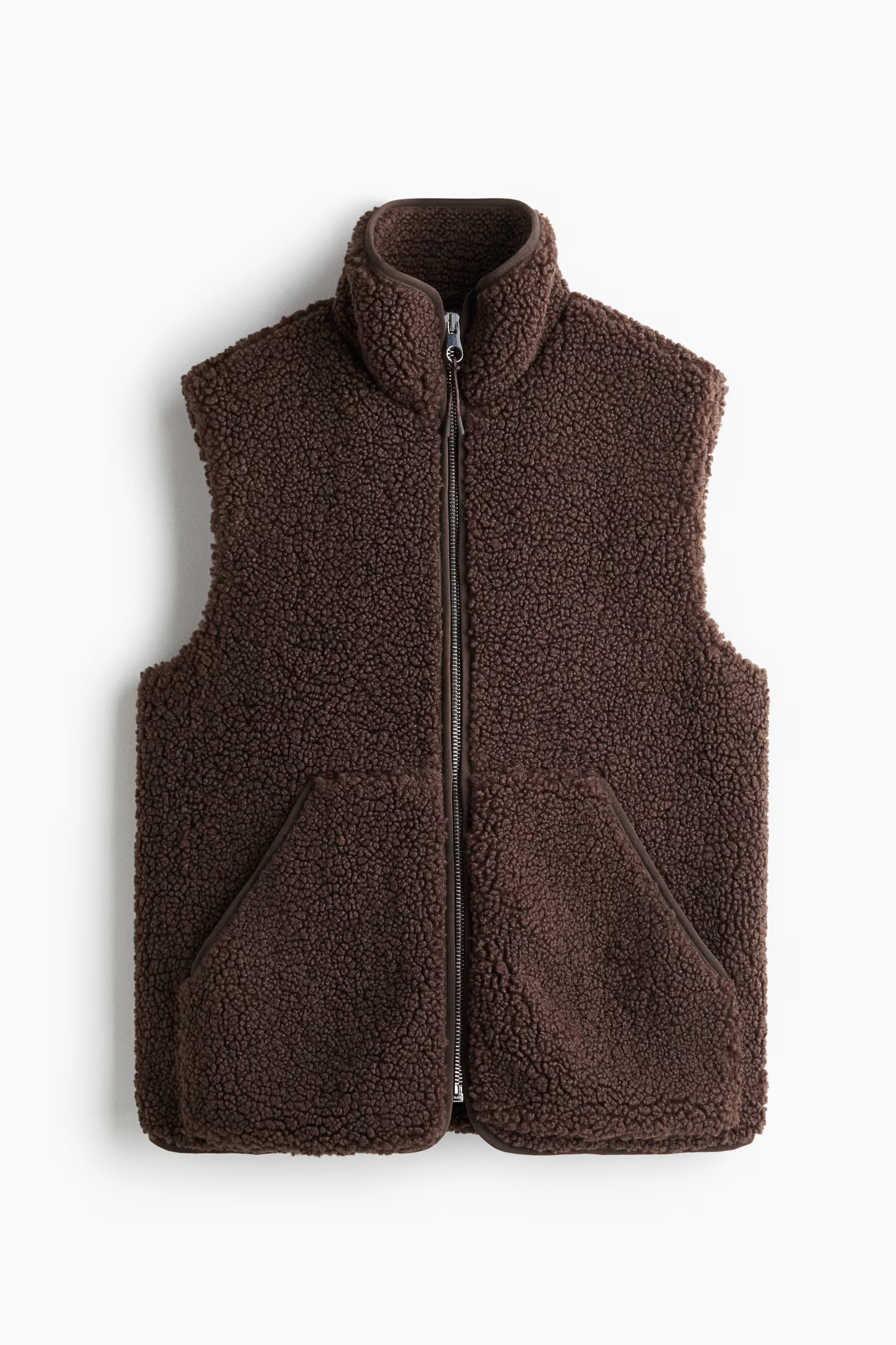 Teddy bodywarmer - Donkerbruin - DAMES | H&M NL | H&M (DE, AT, CH, NL, FI)