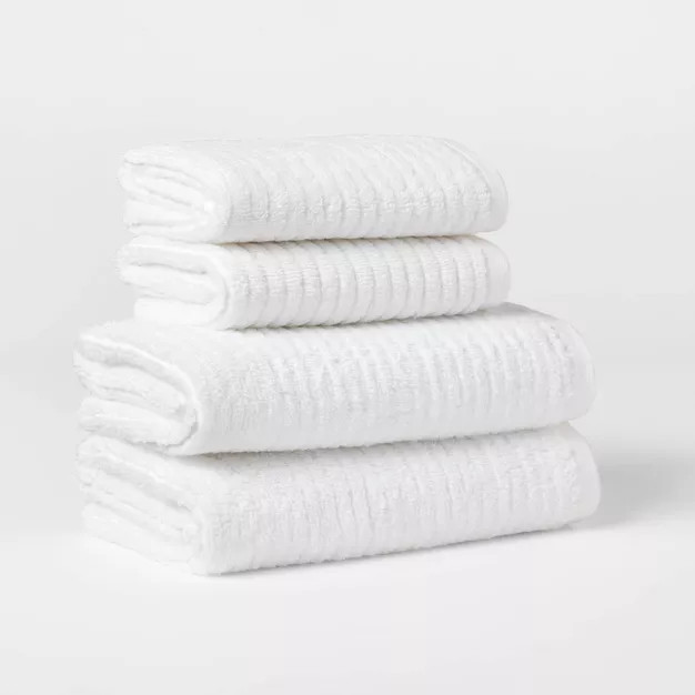 Quick Dry Ribbed Bath Towel Set - Threshold™ | Target