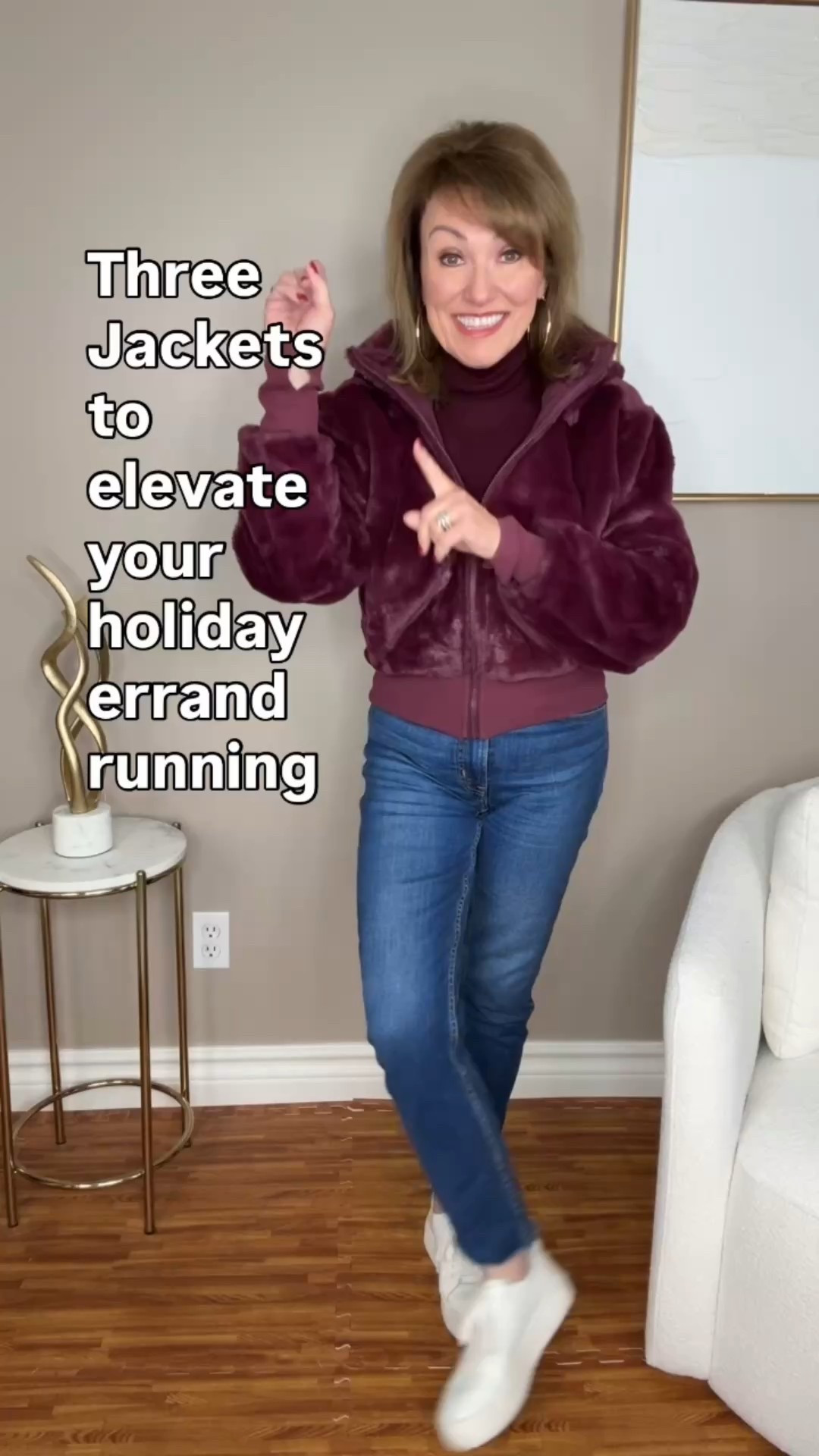 This will be my “uniform” all season long.  
I’ll wear a puffer coat when it’s really cold out or I am doing things outside.  But for running around this holiday season, I prefer something a little lighter, and more elevated.  I will typically wear a heavier coat to the mall and then swap for a lighter jacket while I am shopping.  This gives me a more elevated look and I don’t have to either wear or carry a heavy coat.

You’ll also see me in sneakers too.  I do like a fun platform sneaker for style, but I like more athletic types when I am on the run.  I will add those too.

My shearling jacket is the Suede and Sherpa stitch ten reversible jacket from Dylan. I could not find it on an eligible LTK site, but you can find it on vonmaur.com. I have linked similar jackets. 


#LTKOver40 #LTKCyberWeek #LTKHoliday