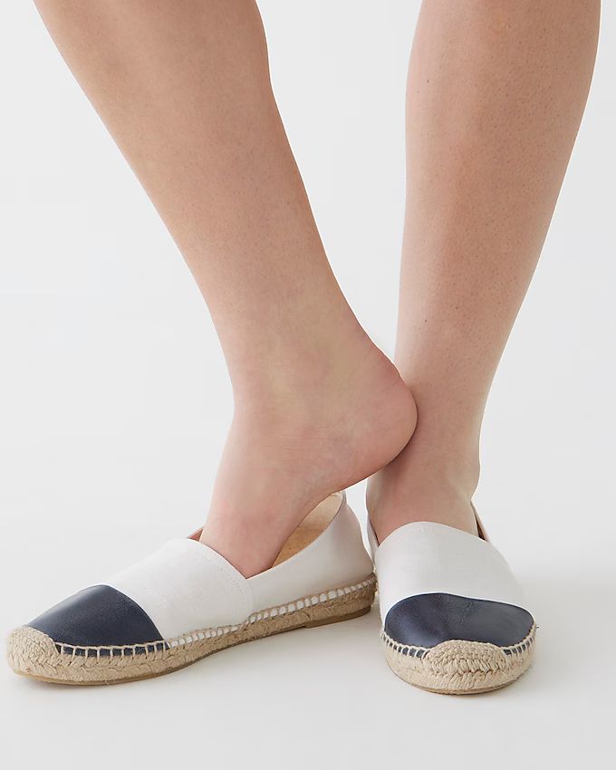 Limited-edition Marie Marot X J.Crew espadrilles in cotton and leather | J.Crew US