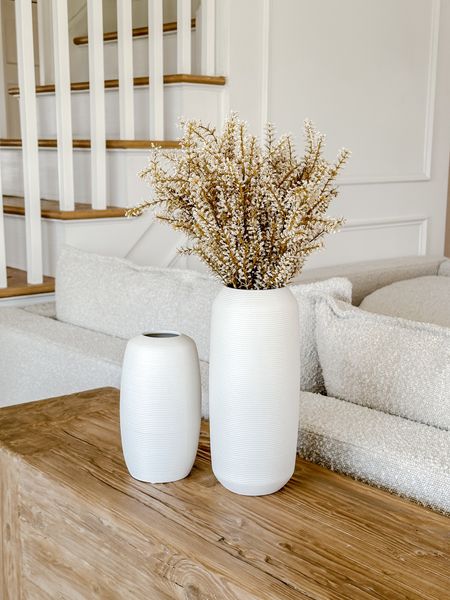 White Ceramic Vase Modern Boho Wabi-Sabi Flower Vase Set of 2 Decorative Aesthetic Vases 

#LTKHome #LTKSaleAlert #LTKFindsUnder50