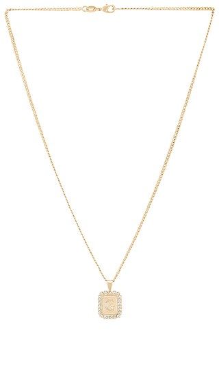 Royal Initial Card Necklace in Gold | Revolve Clothing (Global)