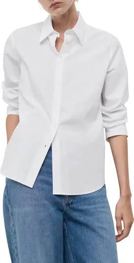 MANGO Regular Fit Woven Shirt | Nordstrom | Nordstrom