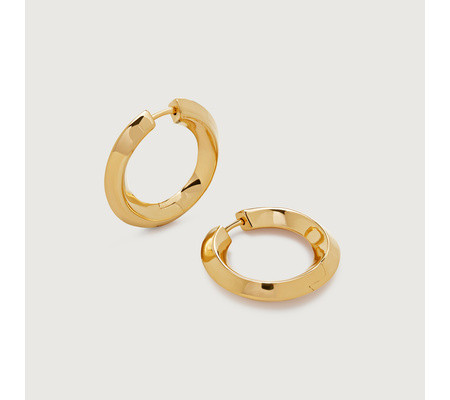 Power Medium Hoop Earrings | Monica Vinader (Global)