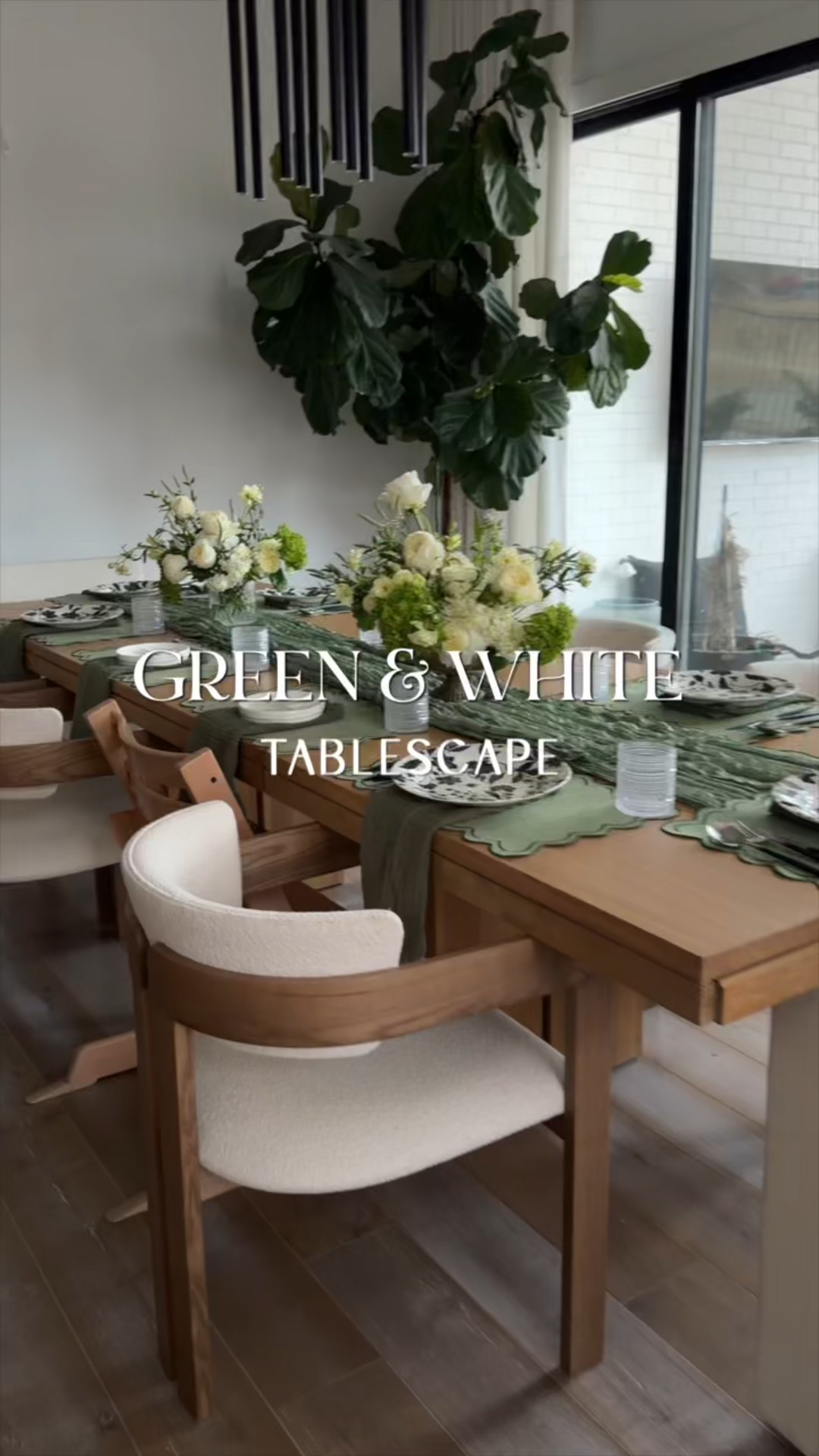 Green and white table scape that is perfect for the spring time! Love how fresh it looks. Linking runner, napkins, and more

#LTKSeasonal #LTKHome