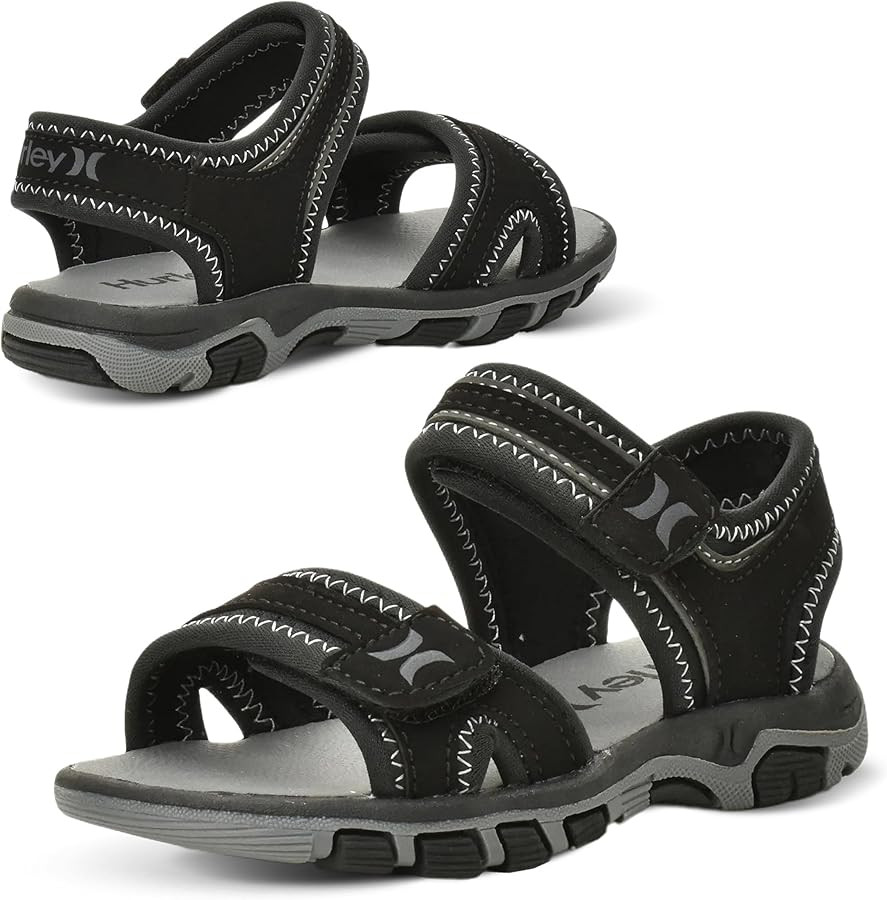 Hurley Loni Toddler Water Shoes, Beach Essentials, Girls and Boys Open Toe Sandals, Lightweight, ... | Amazon (US)