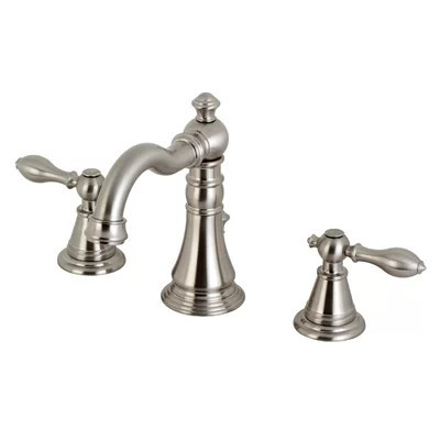 Kingston Brass English Classic Two-Handle 3-Hole Deck Mount Widespread Bathroom Faucet with Pop-Up Drain | Wayfair North America
