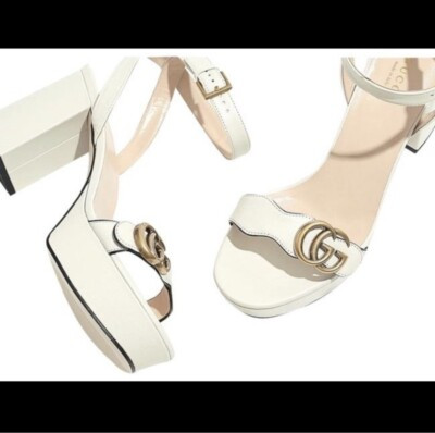 White Marmont Rare 55 Sandal 37 Platforms | eBay US
