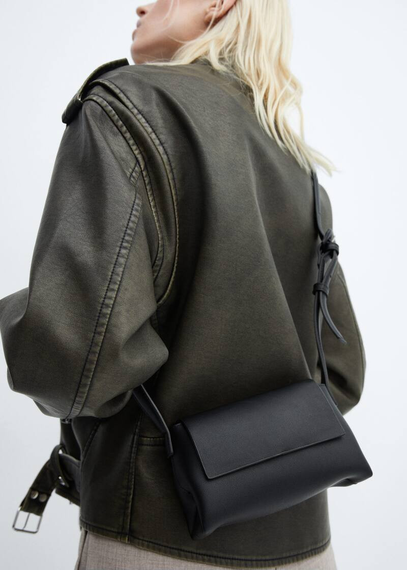 Crossbody bag with flap -  Women | Mango United Kingdom | MANGO (UK)