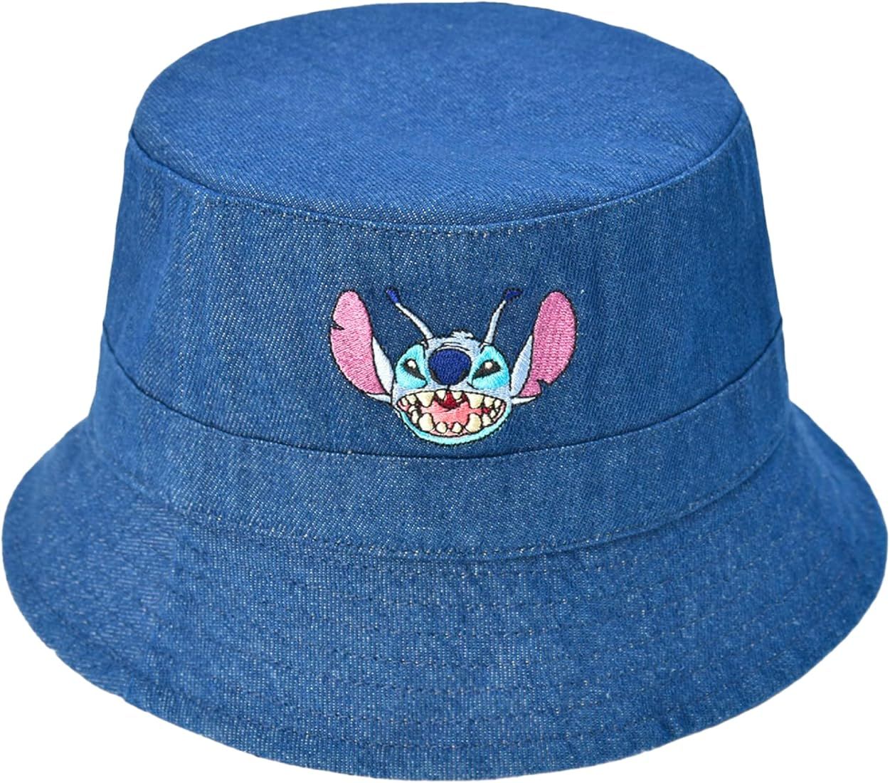 Concept One Disney Lilo & Stitch Bucket Hat, Packable Travel Hat, Wide Brim Summer Hat | Amazon (US)