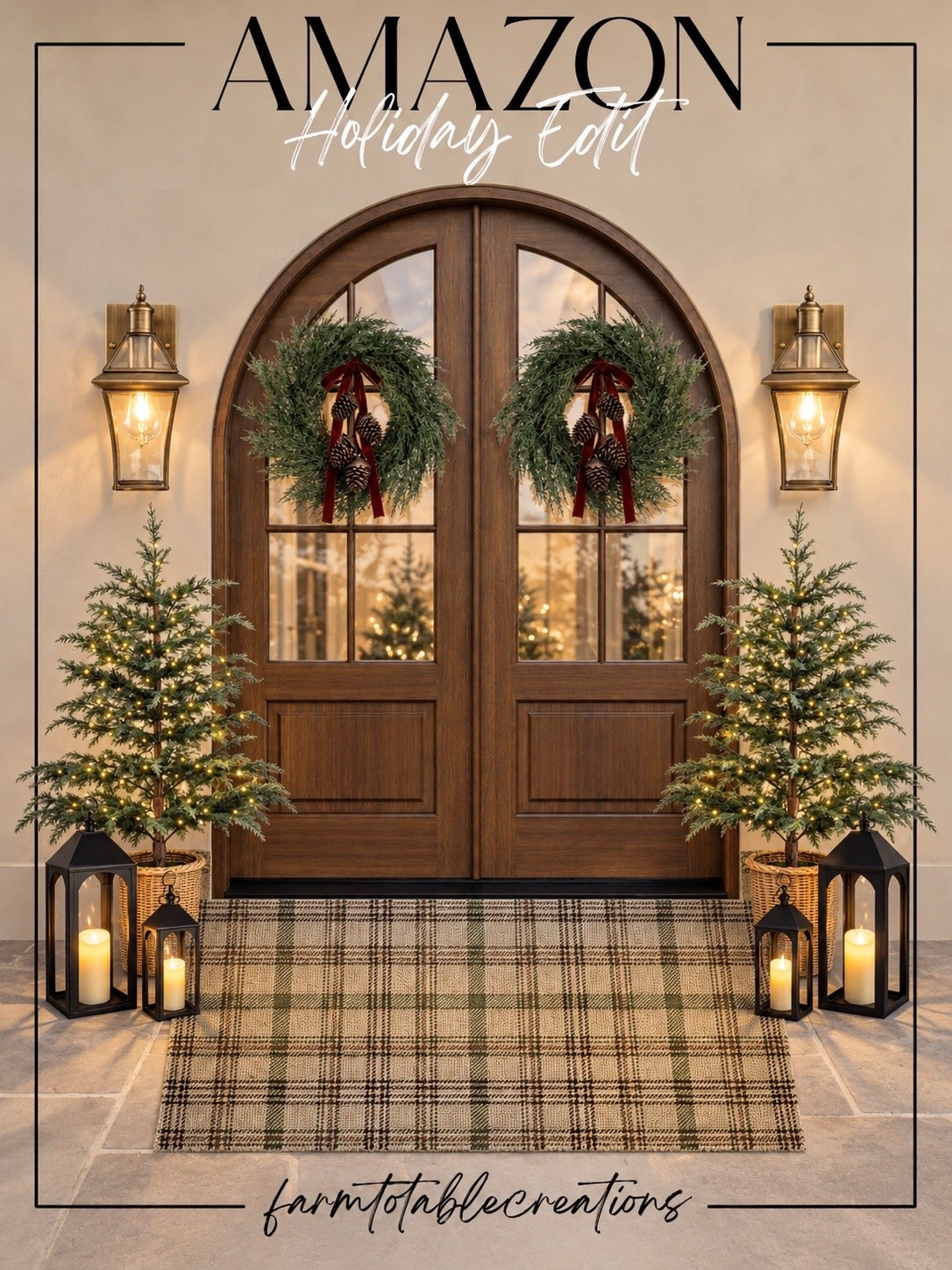 Amazon Holiday Finds For A Warm Welcome 🎄

A cozy holiday entrance starts with those little details that make everything feel extra inviting. Twinkling trees, classic wreaths, warm lantern light, and a timeless plaid rug make such a beautiful combination for Christmas. 🤎 Sharing some Amazon finds to help you recreate the look!

#LTKHoliday #LTKHome #LTKSeasonal #AmazonHome #ChristmasDecor