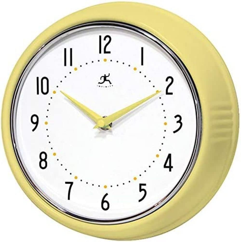 Infinity Instruments LTD. Retro 9 inch Silent Sweep Non-Ticking Mid Century Modern Kitchen Diner ... | Amazon (US)
