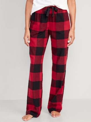 Mid-Rise Flannel Pajama Pants for Women | Old Navy (US)