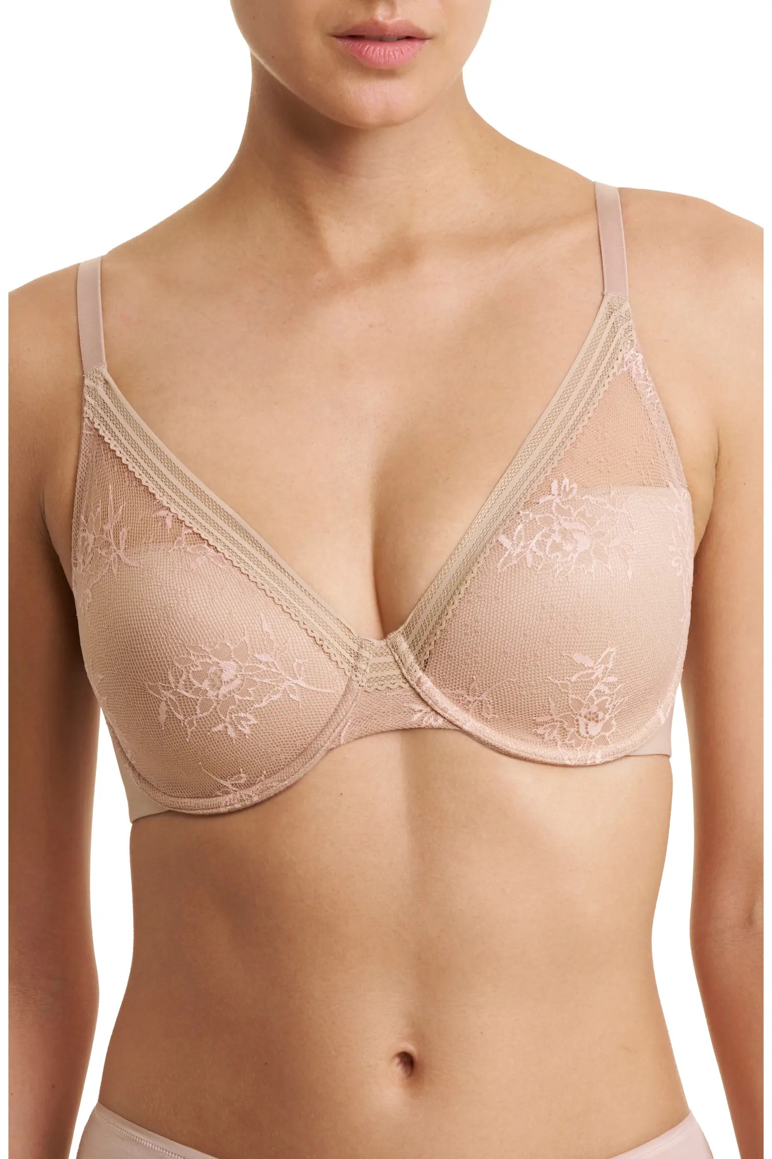 Love Lace Back Smoothing Plunge T-Shirt Bra (Women) | Nordstrom | Nordstrom