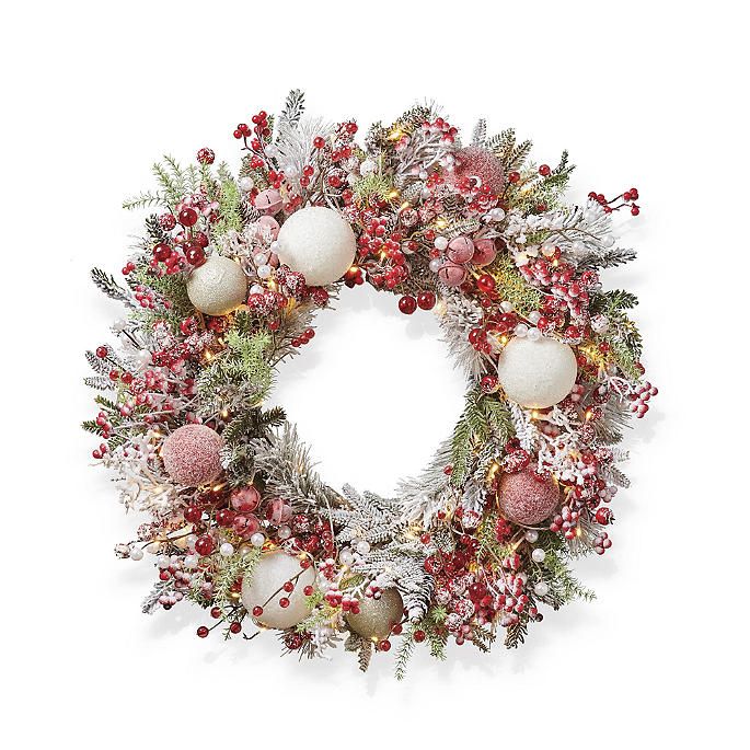 Snowy Pine Christmas Wreath | Frontgate | Frontgate