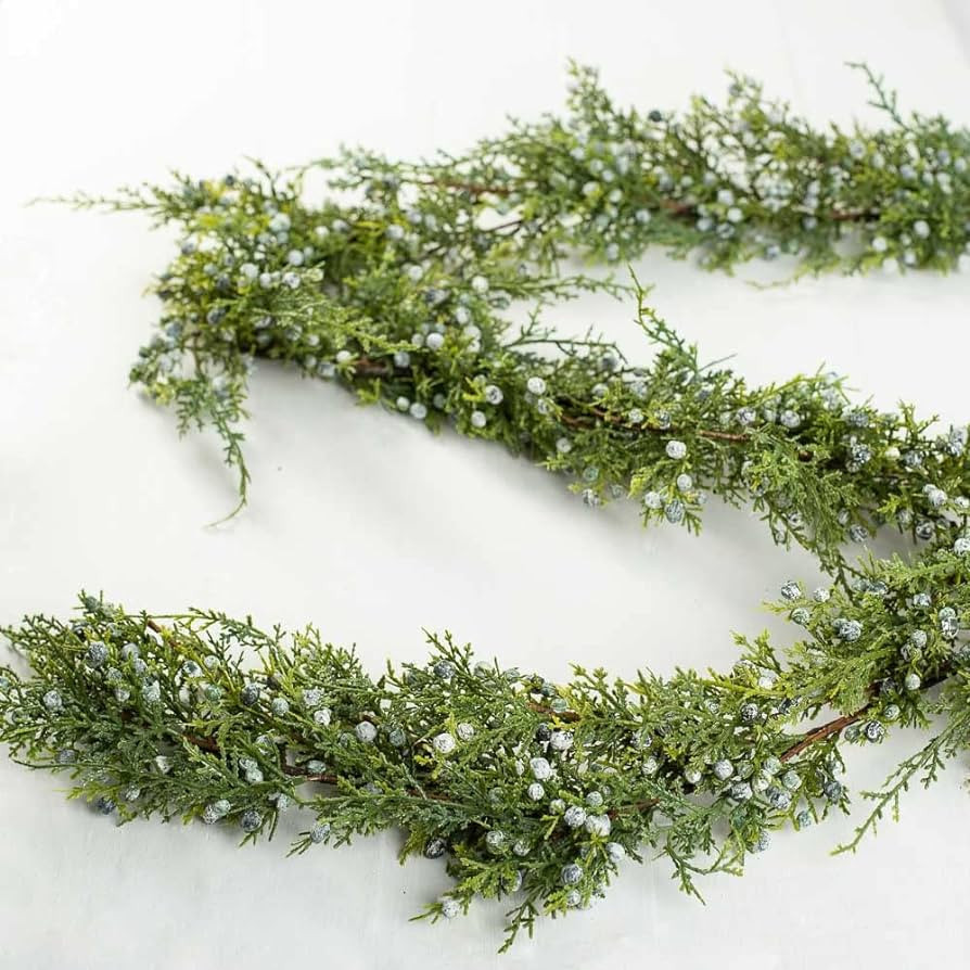 Vinyl Juniper Berry Garland by Factory Direct Craft - Weather Resistant Cedar Juniper Garland for... | Amazon (US)