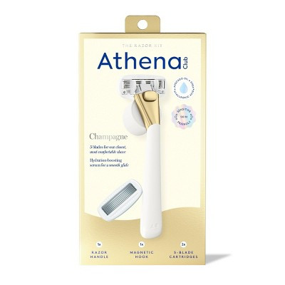 Athena Club Women's 5 Blade Reusable Razor Kit - Champagne | Target