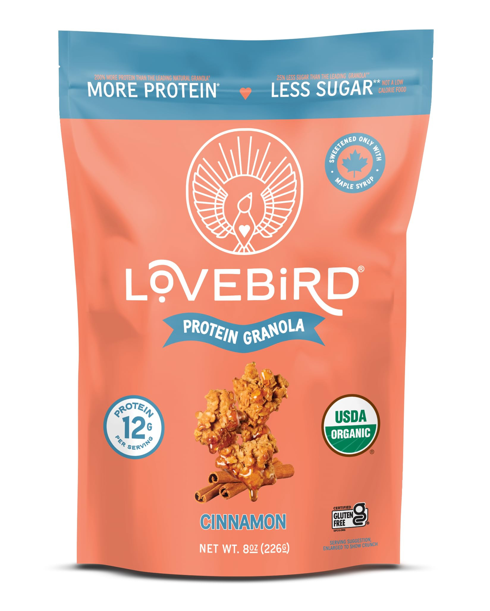 Lovebird Gluten Free Granola - Organic Protein Granola - 7 Real Ingredients - No Refined Sugar & ... | Amazon (US)