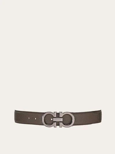Reversible and adjustable Gancini belt | Ferragamo