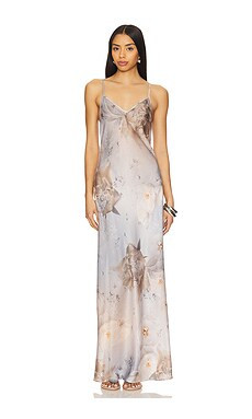 ALLSAINTS Bryony Maxi Dress in Bloom Soft Blue from Revolve.com | Revolve Clothing (Global)