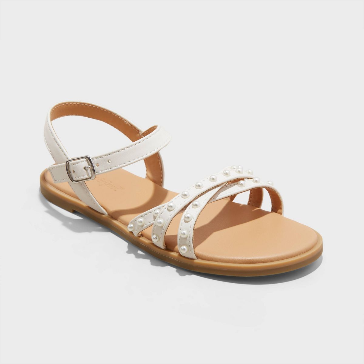 Kids' Cassie Ankle Strap Pearl Sandals - Cat & Jack™ | Target