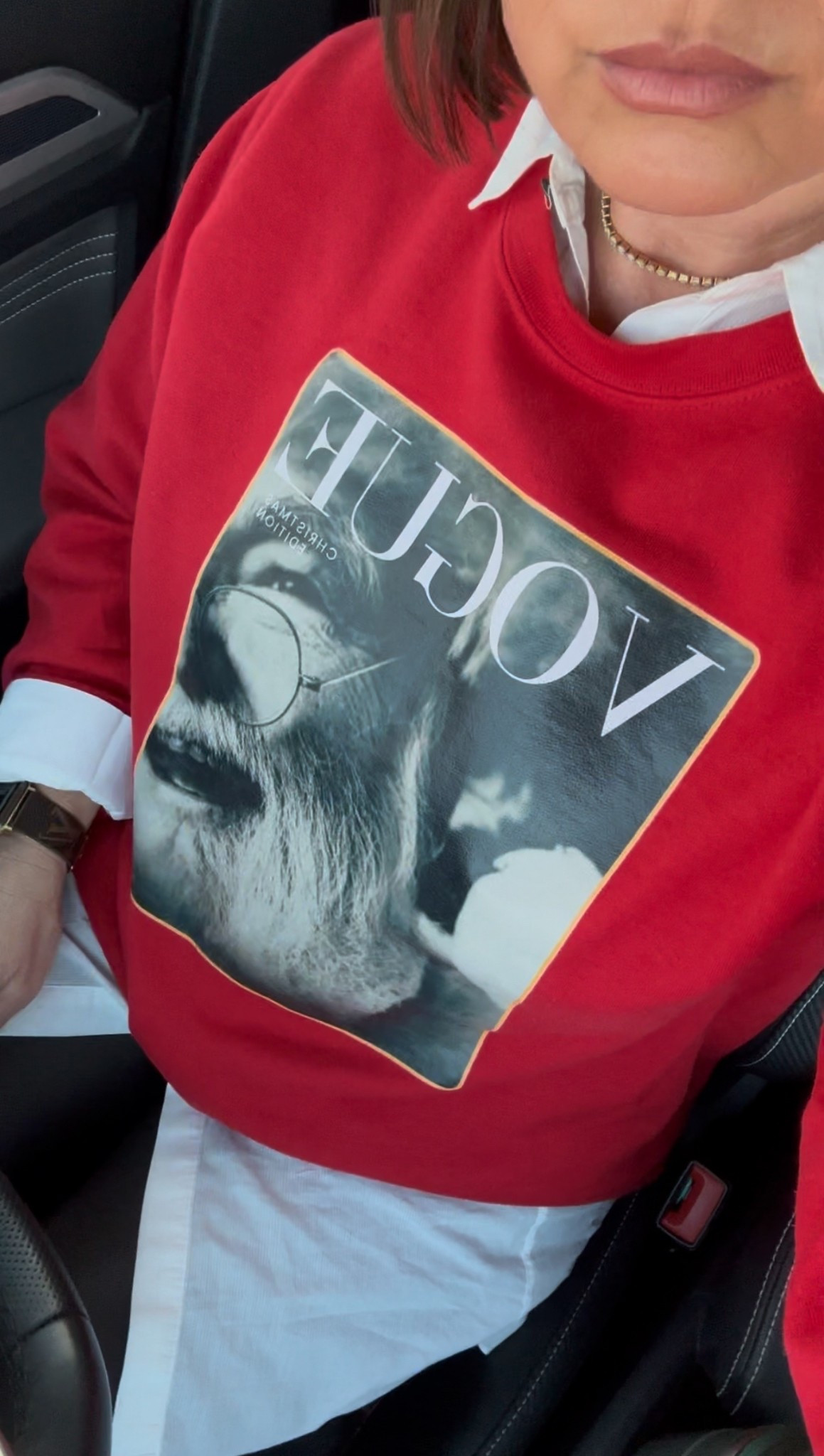 Vogue Santa sweatshirt layered over a white button-down with faux-leather leggings and sneakers—clean, polished. 


A little festive street style today. I layered this Vogue Santa sweatshirt over a crisp white button-down and added faux-leather leggings for an easy, comfortable holiday look. Sneakers keep it casual, and the crossbody pulls it all together. Everything is linked for you on LTK.

⸻

Vogue Santa sweatshirt
holiday graphic sweatshirt
Christmas outfit casual
layered sweatshirt outfit
white button down layered outfit
black faux leather leggings
holiday street style
festive casual outfit
women’s winter outfit
over 50 holiday fashion
sneakers with leggings outfit
holiday wardrobe essentials
December outfit ideas
Christmas graphic top
cozy holiday outfit

⸻


#LTKholiday #LTKwomen #LTKover50 #holidaystyle #festivefashion #winterstyle #casualoutfit #christmasoutfit


#LTKootd #LTKFindsUnder50 #LTKHoliday