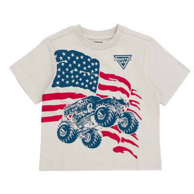 Monster Jam Grave Digger July 4th Toddler Boys Matching Family T-Shirt Light Gray 4T | Target