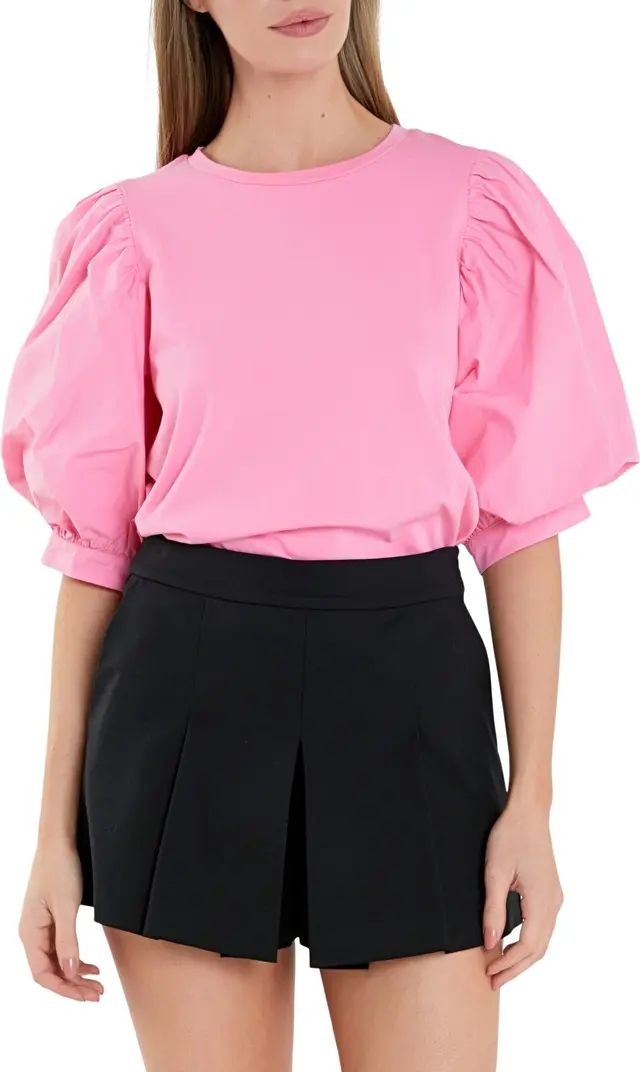 English Factory Mix Media Cotton Top | Nordstrom | Nordstrom
