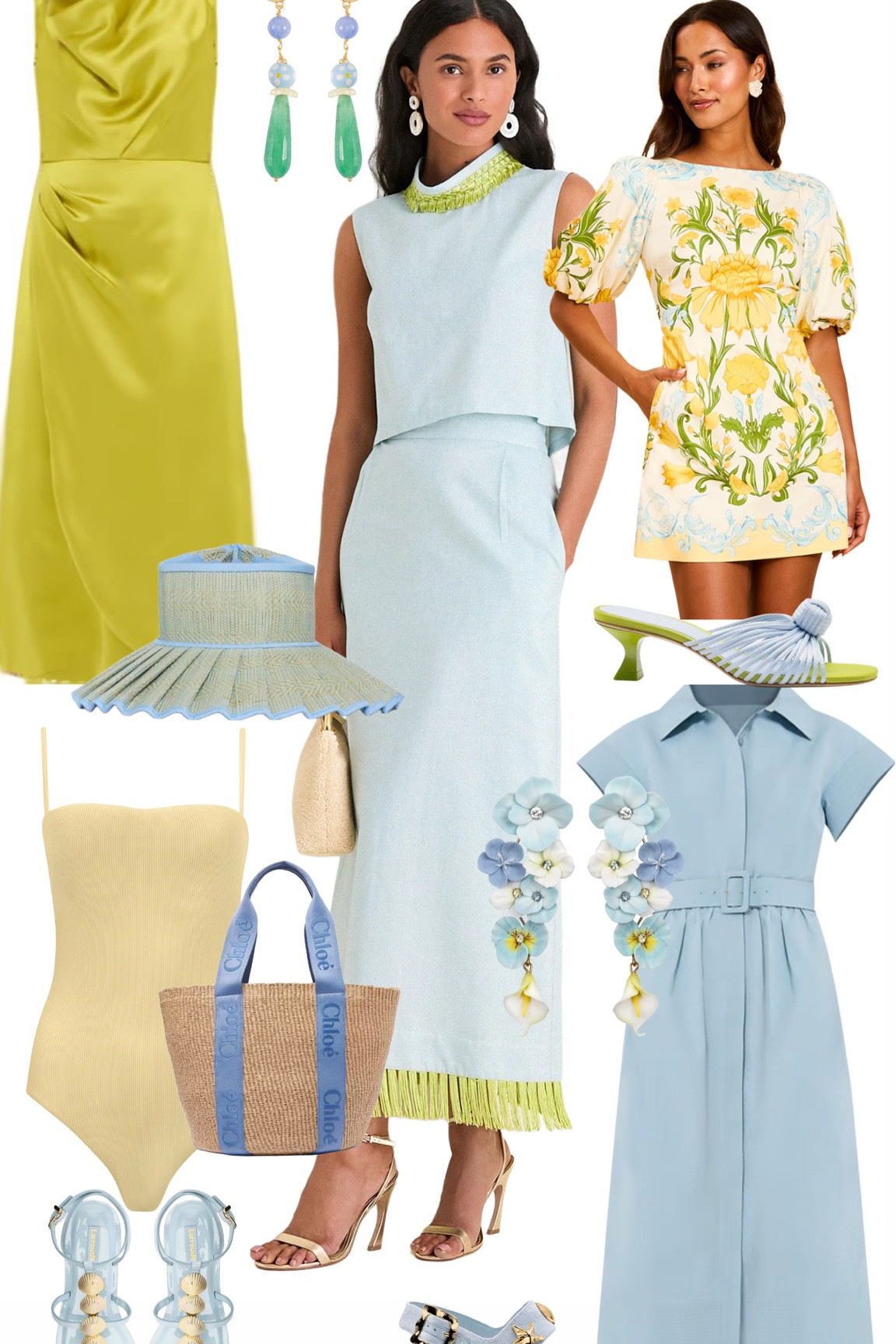 chartreuse and powder blue 

#LTKgrwm #LTKootd