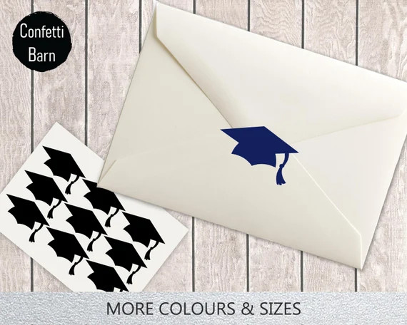 Graduation Hat Stickers, Grad Cap, Graduation Ceremony, Graduation Announcement, Grad Party Envel... | Etsy (US)