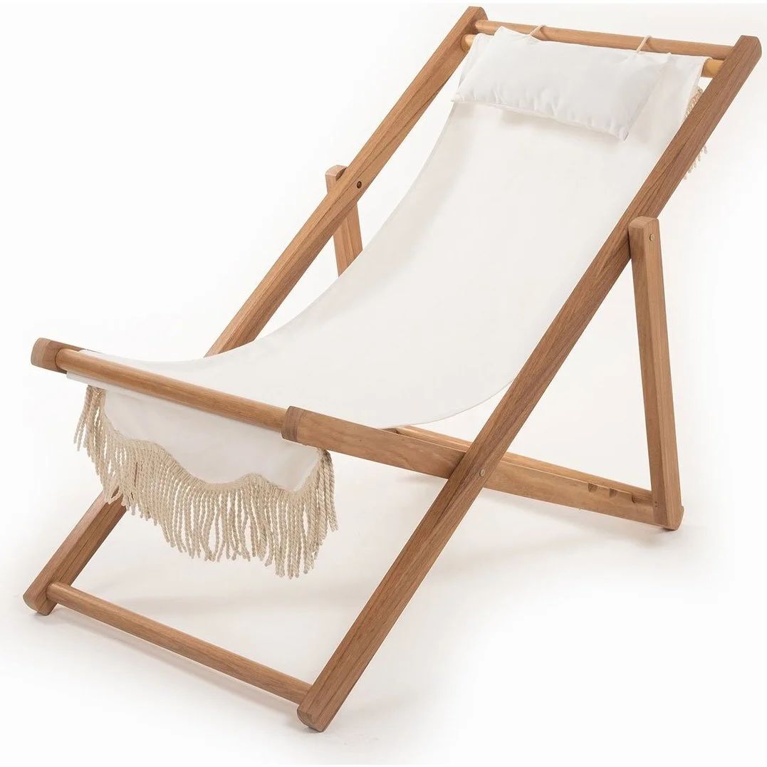 Premium Sling Chair, Antique White | Maisonette