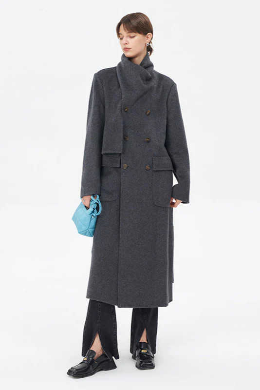 SELFWHO Double-faced Wool Mid-Length Coat | SELFWHO