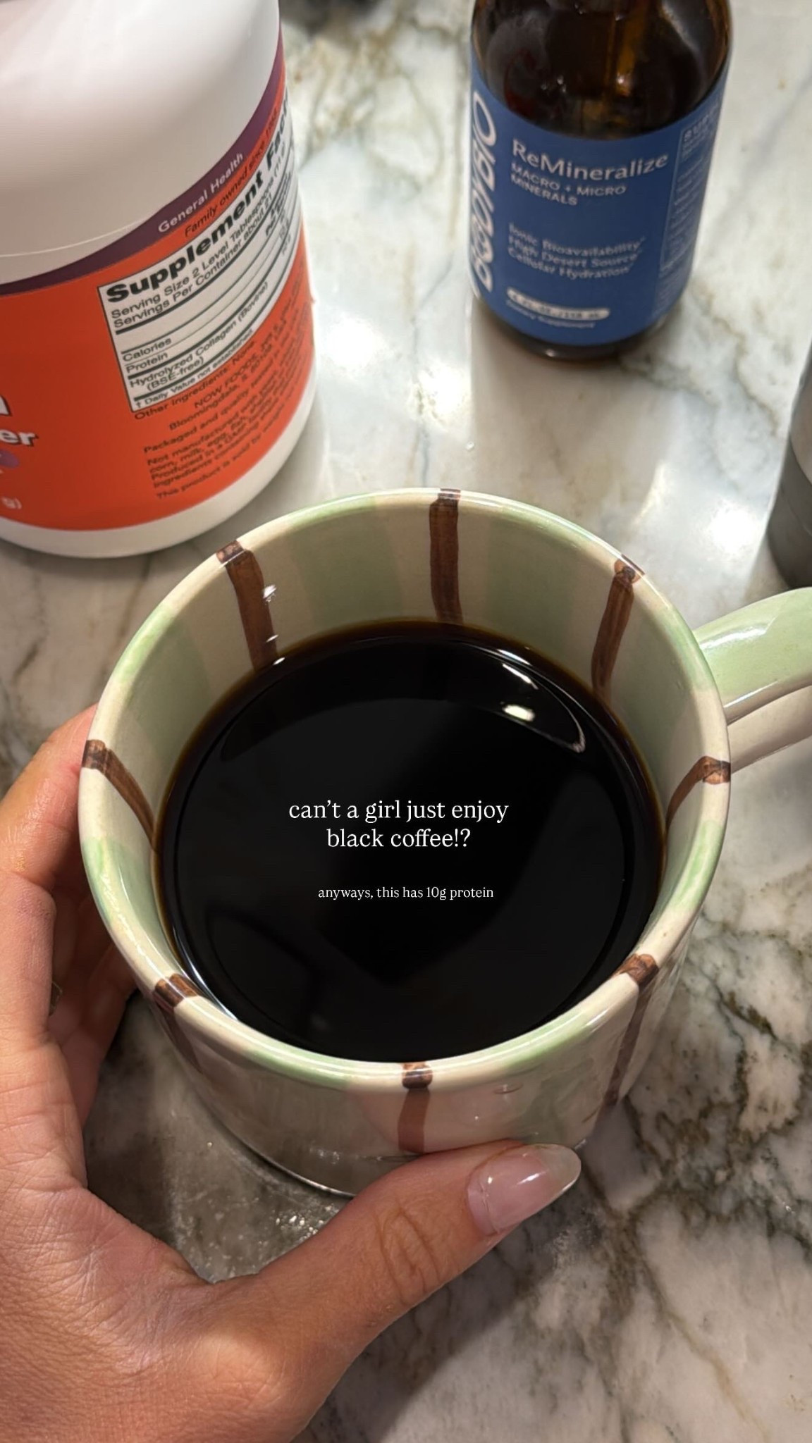 10 grams of protien in throw coffee — win! 

#LTKdayinmylife #LTKmorningroutine