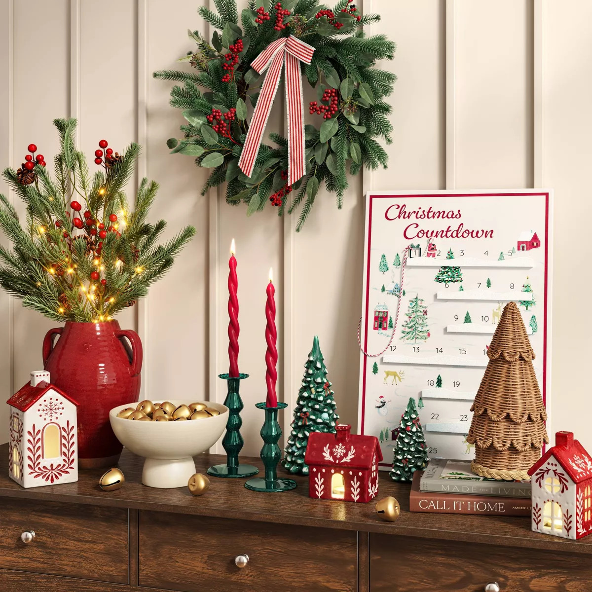 Folk Painted Ceramic Christmas House Medium - Threshold™ | Target