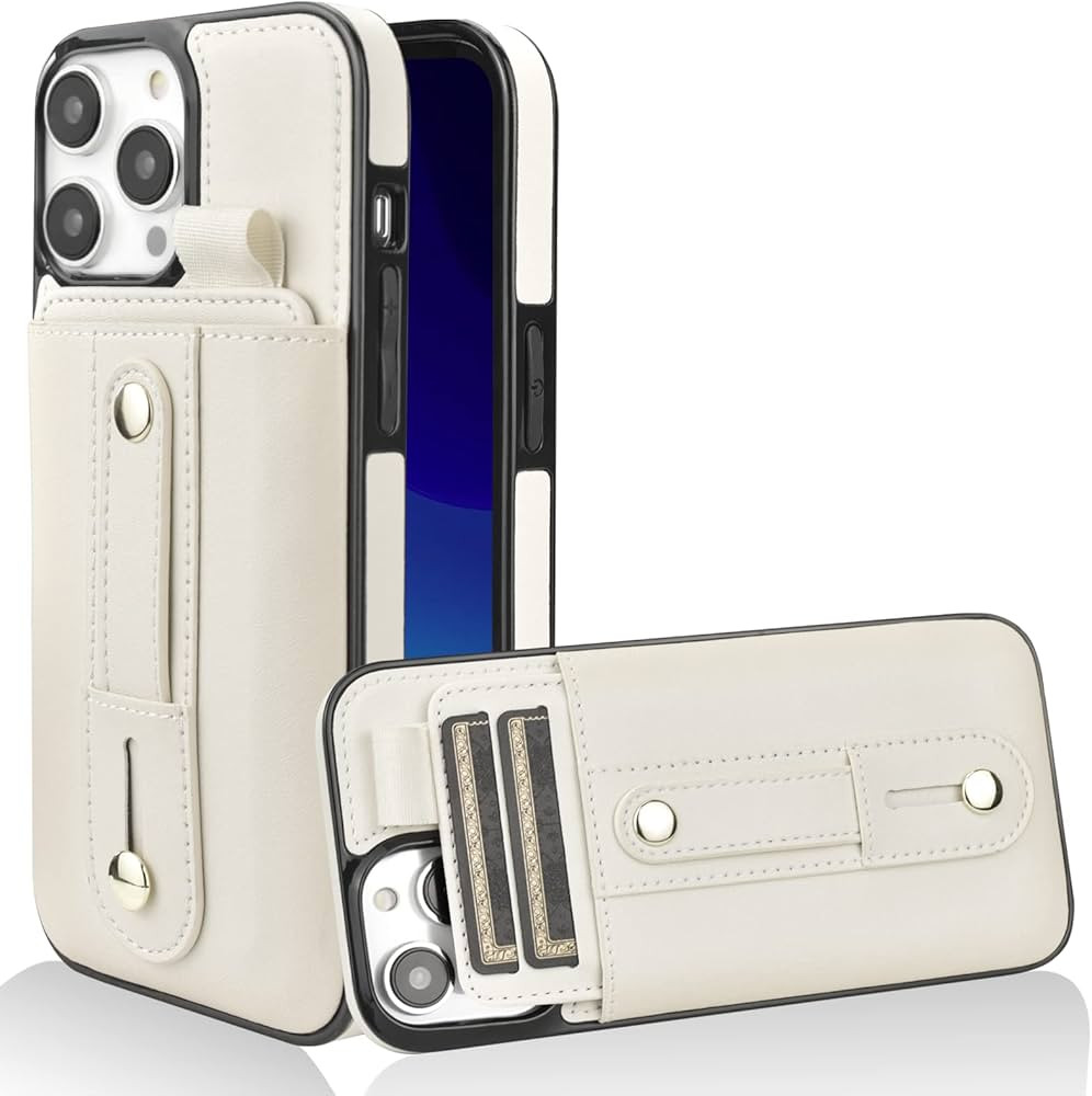 CHENRLIAN for iPhone 14 Pro Max Wallet Case with Card Holder,Finger Holder Kickstand Card Slots C... | Amazon (US)