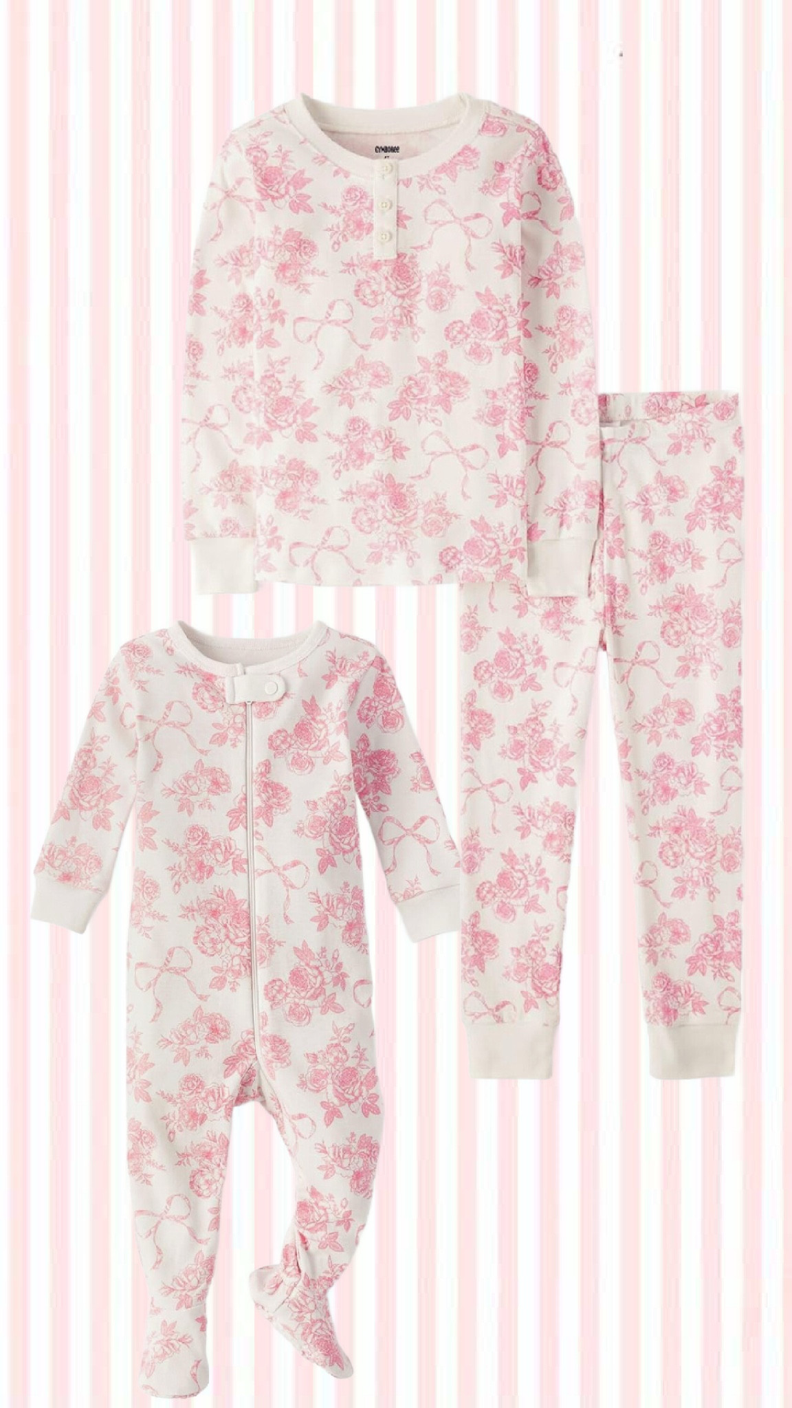 Bows & floral pajamas 