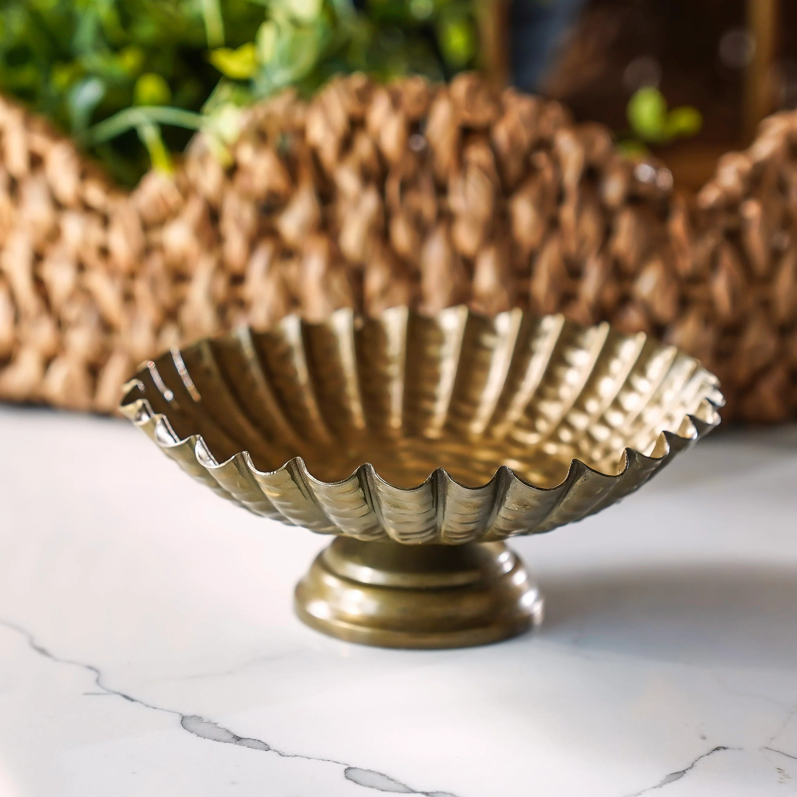 Mini Gold Footed Dish | MJHome