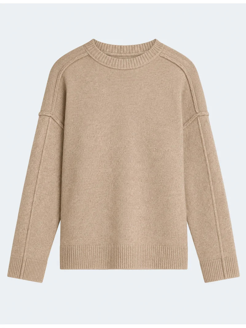 Scoop Women's Crewneck Seam Sweater, Sizes XS-XXL | Walmart (US)